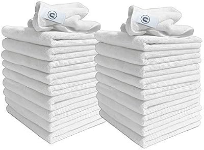 Discounted Cleaning Supplies Microfibre Cloth 40x40cm Pack of 20 White
