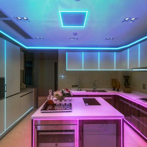 Muzata Aluminum Channel For Led Strip Light With Milky White Curved Diffuser Cover, End Caps, and Mounting Clips. Right Angle Aluminum Profile, V-Shape, 15-Pack 3.3ft/1M V1SW - Thumbnail 5