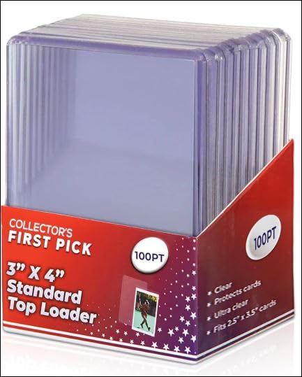 Photo 1 of 100pt Top Loader Pack - 10 Pieces Per Pack - Trading Card Storage Protection - for Thick Baseball, Football, Basketball, Hockey and Memorbilia Card