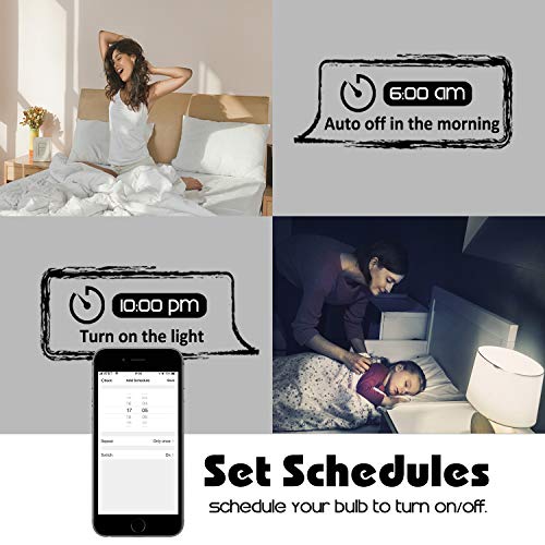Elegant Choise Smart Wifi Bulb Socket E26/ E27 Bulb Adapter Base Converter Wi-Fi Led Light Bulbs Timer Holder Wireless Lamp Adapter Compatible with Alexa, Google Assistant and Alexa Accessories