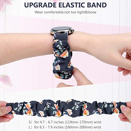 SAMYERLEN 20mm Scrunchie Watch Band Compatible with Samsung Galaxy Watch Active/Active2 40mm/44mm, Elastic Fabric… - Image 3