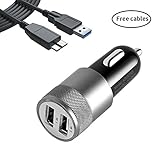 Samsung Galaxy S5/note3 Car Charger, JOMOQ Ultra Fast Dual-Port Charger Adapter for Galaxy S5 Note 3,and usb charger for more