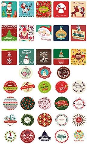 LRRH Christmas Holiday Stickers, Baking Decoration, Envelope Sealing, New Year Greetings, Holiday Atmosphere Decoration, Children's Reward Stickers (38PCS)