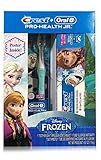 Disney Frozen Crest Pro Health Toothpaste Plus Disney Frozen Pro Health Jr Battery Powered Soft Manual Toothbrush, Free Poster Inside