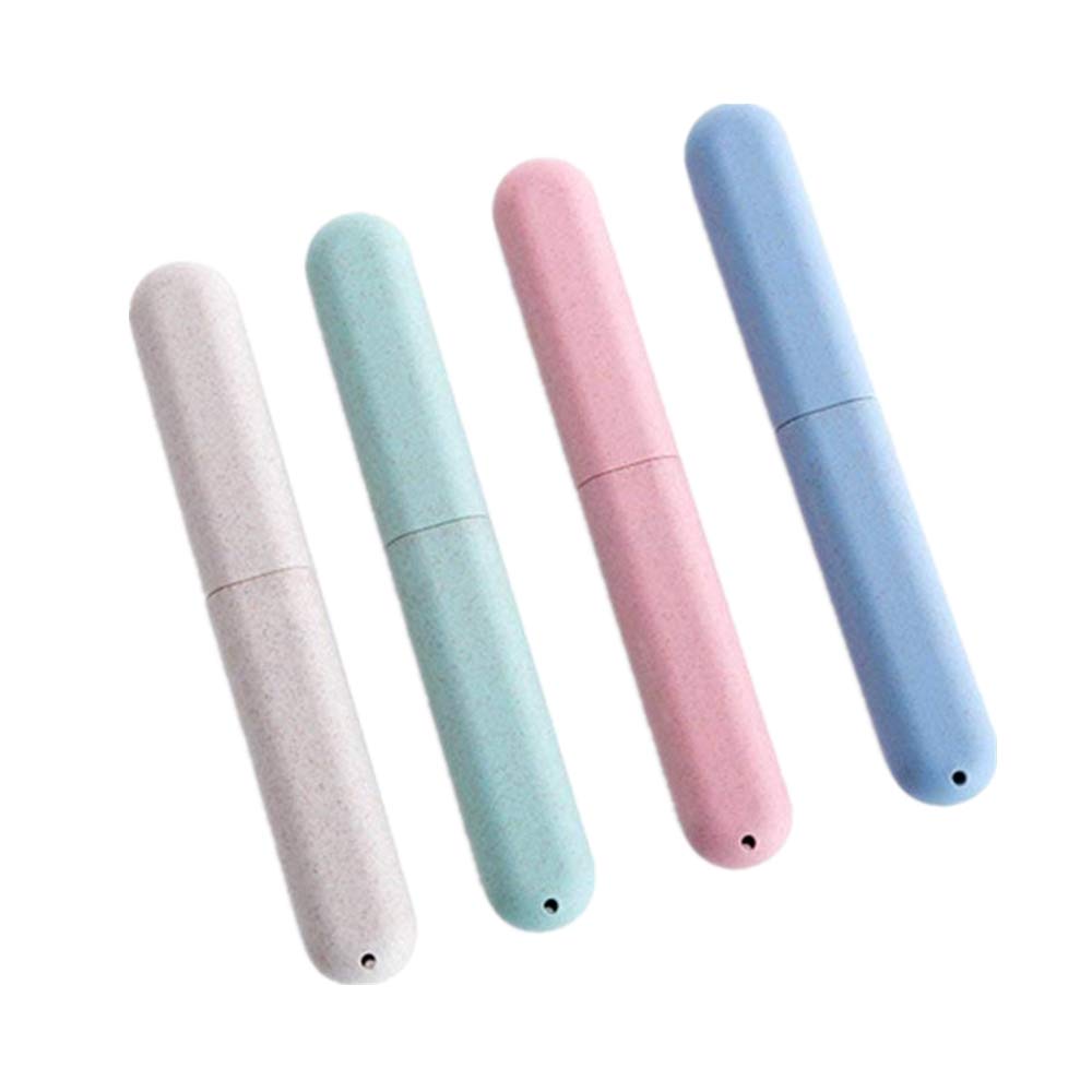 4Pcs Travel Toothbrush Case Toothbrush Storage Case Plastic Travel Toothbrush Cover Portable Replacement Toothbrush Holder for Hiking Camping Business Trip