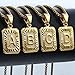 Trendsmax Initial A-Z Letter Pendant Necklace Mens Womens Capital Letter Yellow Gold Plated Stainless Steel Box Chain 22inch