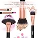 BESTOPE 14pcs Makeup Brushes Premium Synthetic Kabuki Makeup Brush Set Foundation Blending Brush Contour Concealer Eye Shadows Eyeliner Face Powder Brush Cosmetic Beauty Tools(Rose Golden)