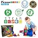 PicassoTiles Kids Toy Building Block Set Glow in The Dark Children Construction Kit Magnet Tiles Magnetic STEM Interlocking Playboard Educational Learning Stacking Blocks Child Brain Development PT60