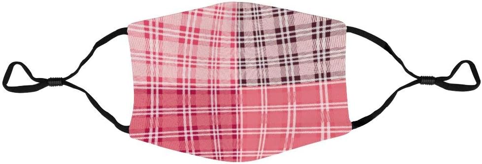 Adjustable Earloop Mouth Face Mask, British-stripes Breathable Anti-Dust Half Face Masks Unisex, Washable Nylon Mask for Germ Protection