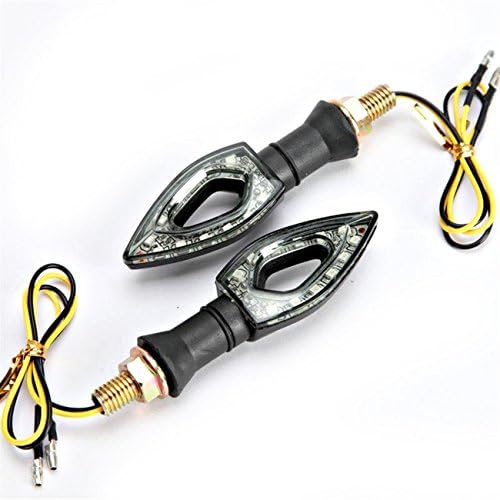 Motorcycle Turn Signal Lights 12V Universal Motorcycle Motorbike Indicator Blinker Amber Light Lamp for Yamaha Honda Suzuki Kawasaki (2PCS)