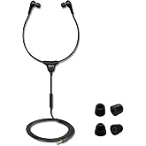 SIMOLIO Wired Transcription Headsets with Microphone &amp; Volume Control,3.5mm | Lightweight Stereo Sound, Volume Control, Soft Memory Foam Ear Tips and 4.9FT Cord for copy of a recording, PC and Office