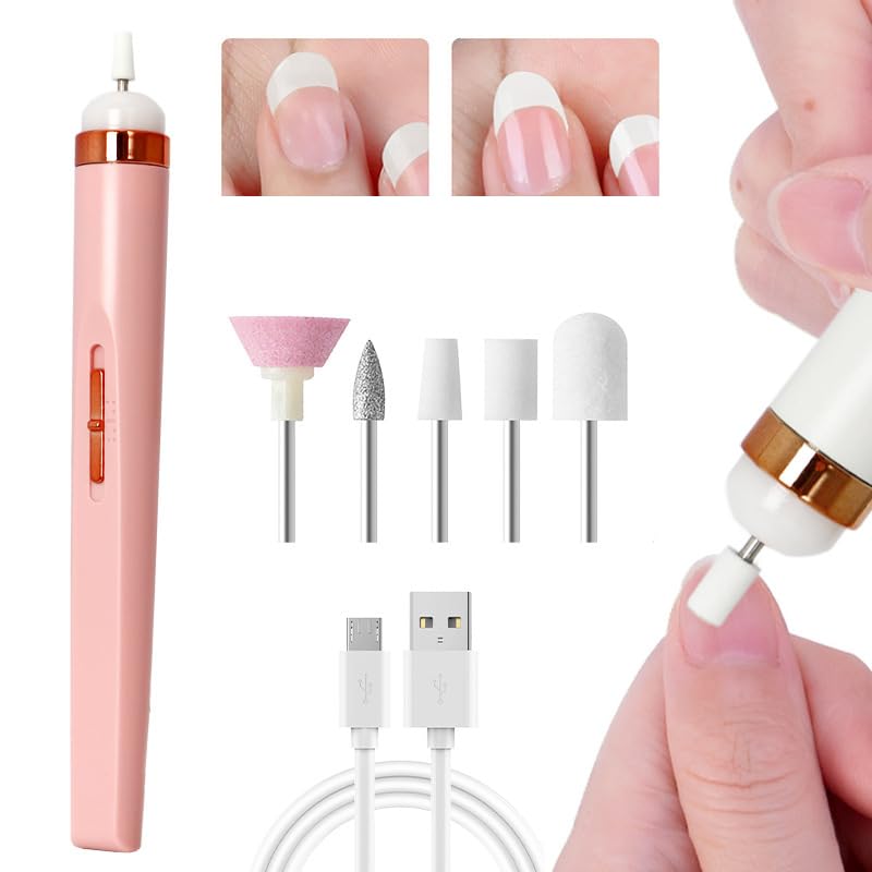 Nail Grinder, Designed specifically for Nail Beauty, Cordless Nail Grinder for Thick toenails, Nail and Foot Repair kit, Gift for Female Mothers (Pink)
