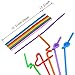 Tomnk 200PCS 10.3 Inch Disposable Flexible Drinking Straws Plastic Straws