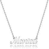 Hidepoo Monica Jewelry Necklace – Personalized Name Pendant Necklace, Dainty Monica Name Necklace Chain Jewelry Gifts for Women