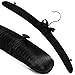 HANGERWORLD 5 Black 17inch Satin Padded Top Garment Clothes Coat Hangers with Buttons