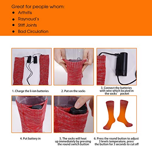 YIGC-Heated-Socks-Rechargeable-Battery-3-Heating-Setting-Winter-Electric-Thermal-Socks-for-Men-and-Women