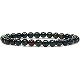 Handmade Gem Semi Precious Gemstone 6mm Round Beads Stretch Bracelet 7" Unisex
