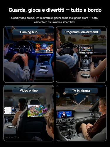 CarPlay Android Car Wireless + Android Full Car VideoBox Adapter with HDMI Input/Output, 4G LTE, Dual-BT, DriveChat, AI Box CarPlay Wireless for Netflix/YouTube/TikTok/TF Card, CB7SBX