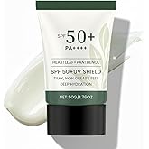 SPF 50 Sunscreen Moisturizer Face, Facial and Body Sunscreen, No White Cast, Non Greasy, Unscented, for Oily Dry Sensitive Skin, Sun Skin Care 1.76 Fl Oz / 50 g