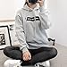 Paymenow Women's Fashion Hoodies Sweatshirts Plus Size Letter Crop Hooded Pullover (XXXXL, Gray)