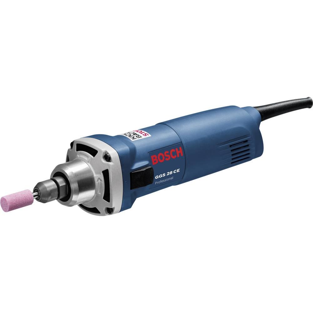 Bosch Professional GGS 28 CE straight grinder (650 W, 10,000-28,000 min-1 no-load speed, incl. 6 mm collet and 2x SW 19 open-ended spanners)