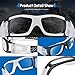 PONOSOON Sports Goggles Glasses for Basketball Football Volleyball Hockey 1809(Black)