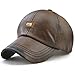 MAOTE Men's Vintage PU Leather Baseball Cap Windproof Warm Outdoor Sports Driving Hats