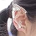 OwMell 1 Pair Elven Ear Cuffs Filigree Cosplay Fairy Elf Ear Cuffs Fantasy Costume Ears