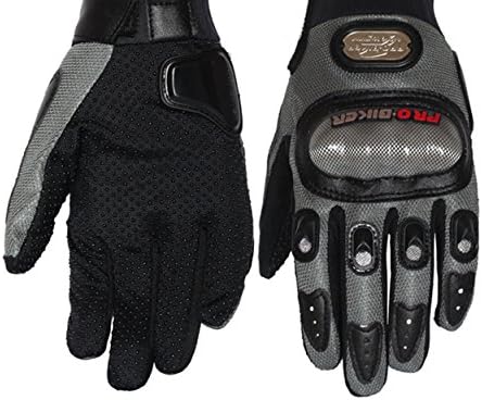 Hank Men's Grey Knuckle Breathable Lining Joint Protect Motorcycle Cycling Motocross Racing Sports Gloves Winter