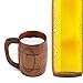 Huhushop Yosoo 350mL Wooden Beer Mugs,Handmade Retro Brown Drinkware with Handle for Wine/Coffee/Tea Gift Drinking Cup for Men/Women