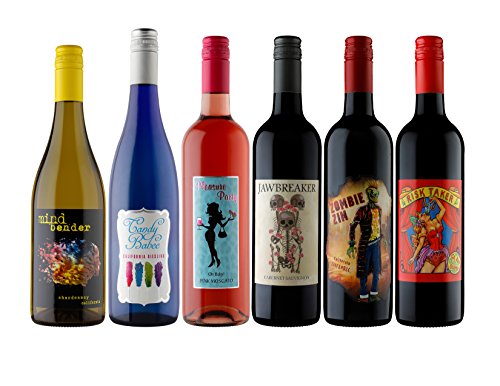 Craft Wine ALL IN Mixed Pack Non Vintage California Cabernet Sauvignon, Chardonnay, Riesling, Zinfandel, Sweet Blush, Red Wine Blend 6 x 750 mL