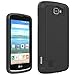 OEAGO LG Optimus Zone 3 Case, LG K4 LTE Case, LG Spree Case Cover - Shock-Absorption Dual Layer Defender Protective Case Cover for LG Optimus Zone 3 / LG K4 LTE/LG Spree/LG Rebel LTE - Black