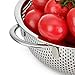 OTHERMAX 5-Quart Kitchen Stainless Steel Colander - Micro-Perforated Strainer for Fruits, Vegetables and Rice - Silver