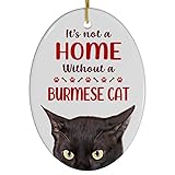 Black Burmese Cat Christmas Ornament 2025 - Its Not