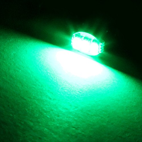 image for CCIYU 10 Pack T4.2/T4 Green 3014SMD 3LED Neo Wedge LED Light For 2002 