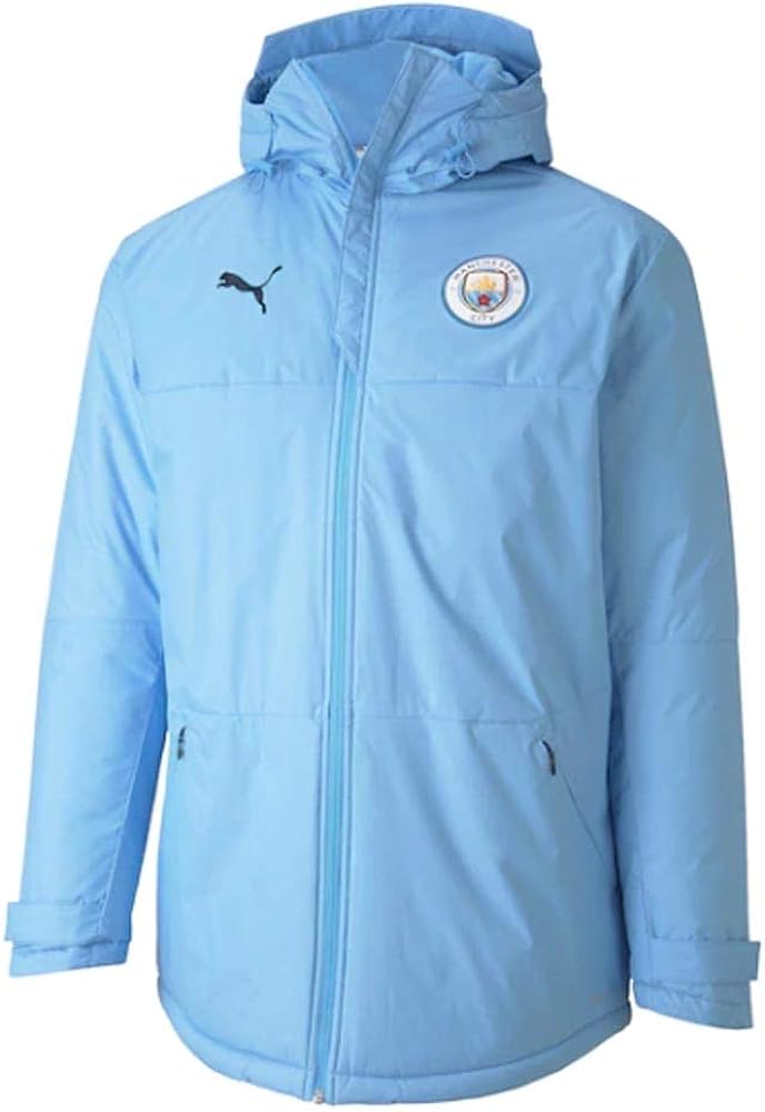 PUMA 20202021 Man City Winter Jacket (Light Blue) Amazon.co.uk Clothing