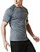 TM-MTS03-SGY_Large Tesla Men's HyperDri Short Sleeve T-Shirt Athletic Cool Running Top MTS03