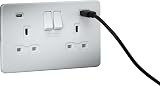 Knightsbridge SFR9940MW 13A 2G SP Switched Socket Dual USB A+C 4A Matt White view 5
