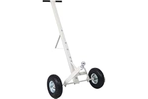 KUFUH Durable Trailer Dolly Mover, Heavy Duty Boat Trailer Dolly with 12" Pneumatic Tires up to 600 lbs Capacity, Cast Iron Trailer Mover Dolly, Grey