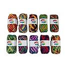 Walimpex Yarn: Premium quality 100% acrylic multicolor yarn - Deep (10x25g)