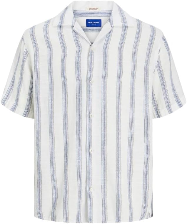 JORNOTO Stripe Resort Shirt SS, Ballerino di Nuvola, S