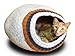 Meowfia Premium Felt Cat Cave (Large) - Eco-Friendly 100% Merino Wool Cat Bed - Soft and Comfy Beds for Large Cats and Kittens (Light Gray/Knitting)
