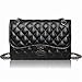 Solarfun Classic Crossbody Shoulder Bag for Women Quilted Purse With Metal Chain Strap
