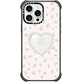 CASETiFY Ultra Impact iPhone 16 Pro Max Case [Strong Slim / 11.5ft 5X Militray Grade Drop Protection/Compatible with Magsafe] - Pearly Heart - Clear Black