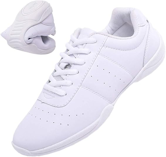 Mfreely Cheer Shoes for Girls White Cheerleading Athletic