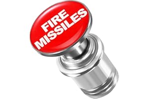 AUCELI Fire Missiles Button Car Cigarette Lighter Plug, Aluminum Alloy Push Button Cigarette Lighter Replacement For Most Vehicles with Standard 12 Volt Power Source, Car Accessory (FIRE MISSILE)