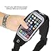 Running belt, DoerDo Waist Pack With Touch Screen Available, Water Proof Smartphone Pocket, Coin, Key, Ring Extra pocket (Black, 5.5 inches)