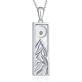 TYSO Mustard Seed Necklace 925 Sterling Silver Mountain Pendant Christian Necklace Your Faith Can Move Mountain Jewelry Gifts for Women