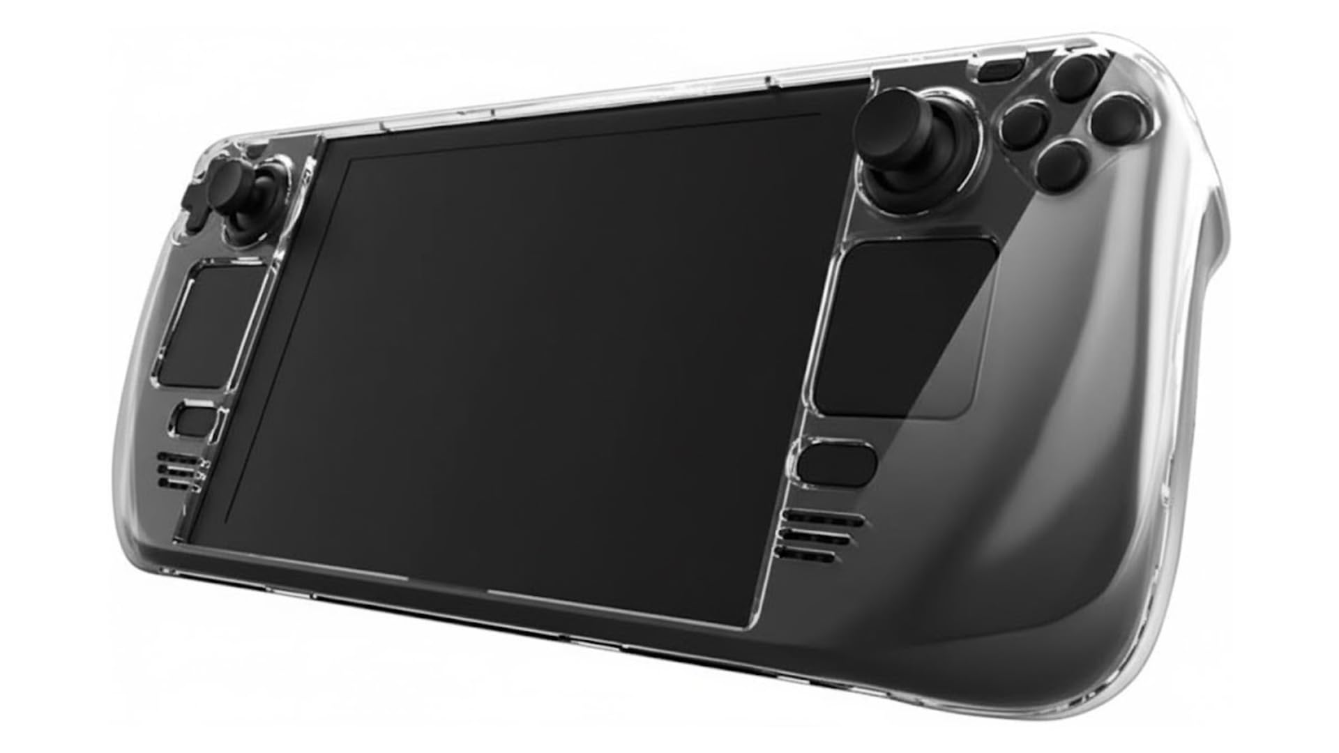Steam Deck Case for LCD/OLED TPU Protective Crystal Clear Case Cover for Steam Deck Precision Molded Anti-Slip Hard Case Cover for Steam Console Ergonomic Grip Lightweight Durable