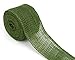 Kel-Toy Burlap Ribbon with Woven Wired Edge, 2.5 x 10 yd, Green